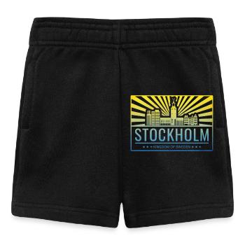 Royaume de Suède de la Skyline de Stockholm - Short Bébé - noir - Devant