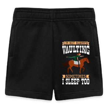 Voltigieren Pferdesport Reitsport Geschenk - Baby Shorts - Schwarz - Vorne