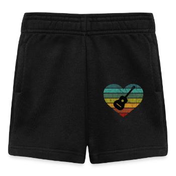 Ich liebe Gitarristen mit akustische Gitarre - Baby Shorts - Schwarz - Vorne