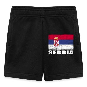 Serbie Drapeau Grunge Serbie Drapeau - Short Bébé - noir - Devant