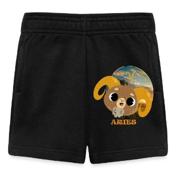Sternzeichen WIDDER - Baby Shorts - Schwarz - Vorne