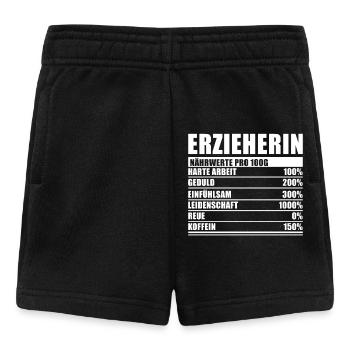 Erzieherin Geschenk Nährwerte pro 100g - Baby Shorts - Schwarz - Vorne