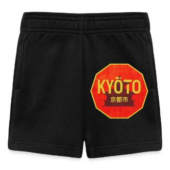 Kyoto Tor Retro Signet - Baby Shorts - Schwarz - Vorne