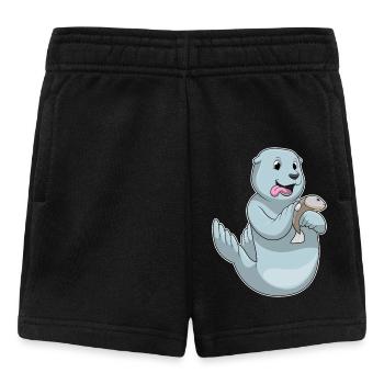 Poisson phoque - Short Bébé - noir - Devant