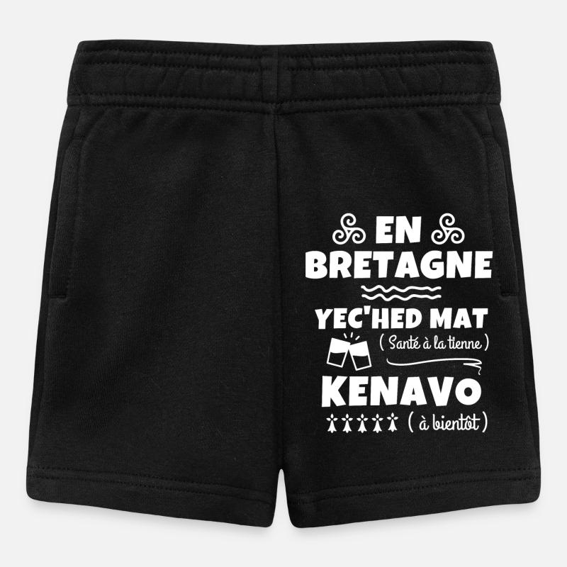 Bretagne, kenavo, je suis Breton - Short Bébé - noir