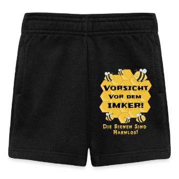Vorsicht Vor Dem Imker Bienen Lustig - Baby Shorts - Schwarz - Vorne