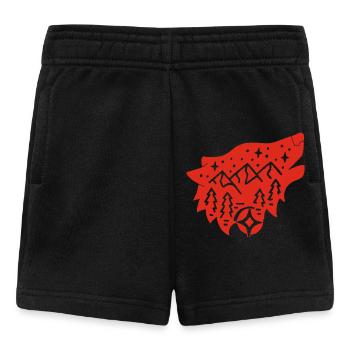 Red wolf totem of nature - Baby Shorts - black - Front
