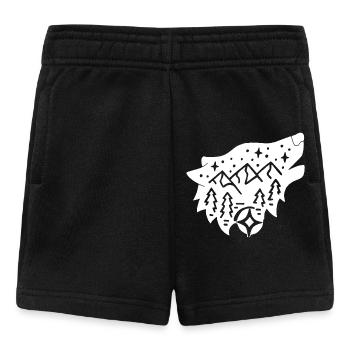 nature totem white wolf - Baby Shorts - black - Front