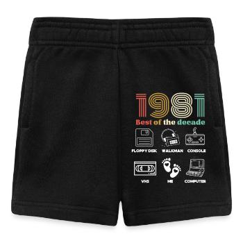 Das Beste des Jahrzehnts 1981 - Geburtstagshumor - Baby Shorts - Schwarz - Vorne