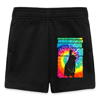 Rabbit Hippie Tie Dye - Baby Shorts - Schwarz - Vorne