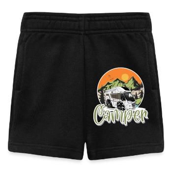 Camping Camper Campen - Short Bébé - noir - Devant
