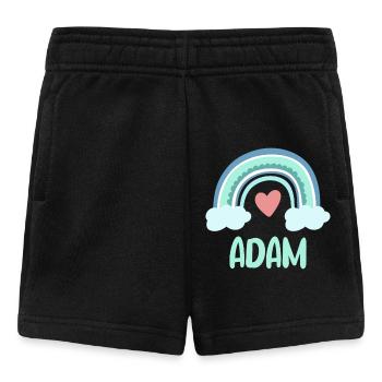 Adam Name Rainbow Baby - Baby Shorts - black - Front