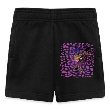 Colorful Leopard Big Cat Animal Print - Baby Shorts - black - Front