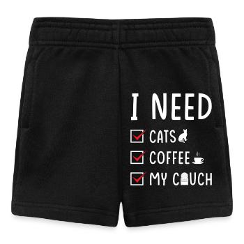 katzen Kaffee Couch - Baby Shorts - Schwarz - Vorne