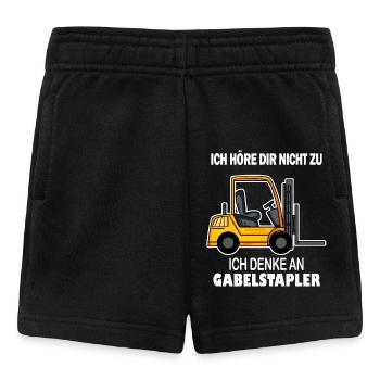 Staplerfahrer Gabelstapler Stapler - Baby Shorts - Schwarz - Vorne