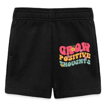 Grow Positive Thoughts Bloom Flower Theme - Baby Shorts - black - Front