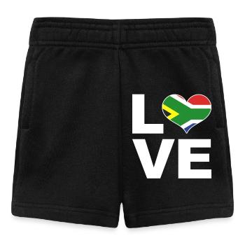 I love South Africa heart flag South Africa - Baby Shorts - black - Front