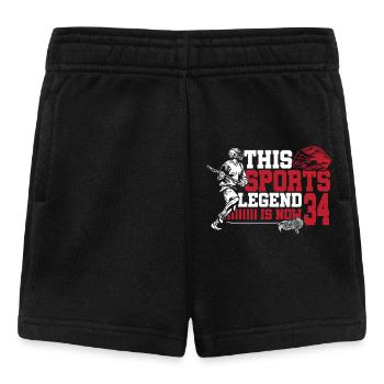 This Sports Legend Is Now 34, Lacrosse Game - Baby Shorts - black - Front