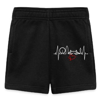 Londres Heartbeat Skyline Angleterre Heart Union Jack - Short Bébé - noir - Devant