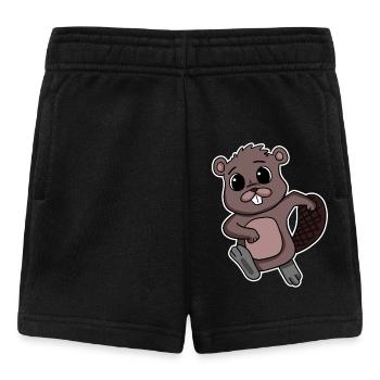 Biber Nagetier Tier Liebe - Baby Shorts - Schwarz - Vorne