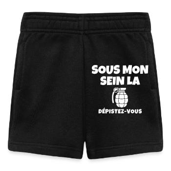 cancer, cancer du sein, octobre rose - Short Bébé - noir - Devant