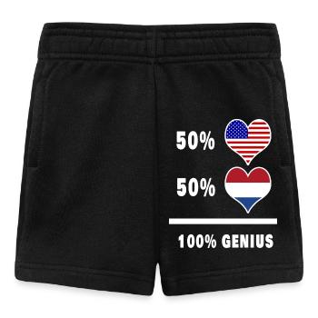 USA and The Netherlands ingenious flag design - Baby Shorts - black - Front