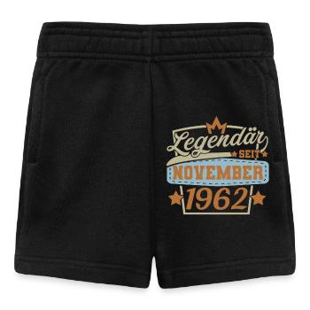 Jahrgang 1962 Geburtsmonat November Sprüche Männer - Baby Shorts - Schwarz - Vorne