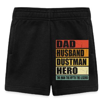 Father Husband Müllmann Held - Baby Shorts - black - Front