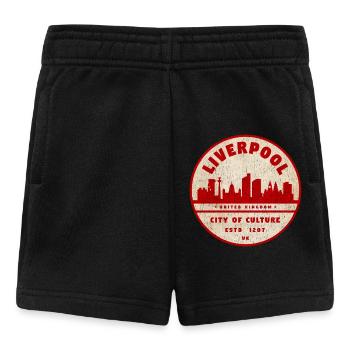 Sceau vintage de Liverpool Skyline - Short Bébé - noir - Devant