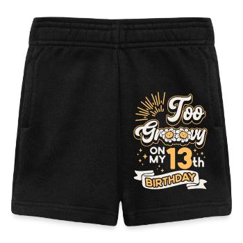 Too Groovy On My 13th Birthday Thirteen years old - Baby Shorts - black - Front