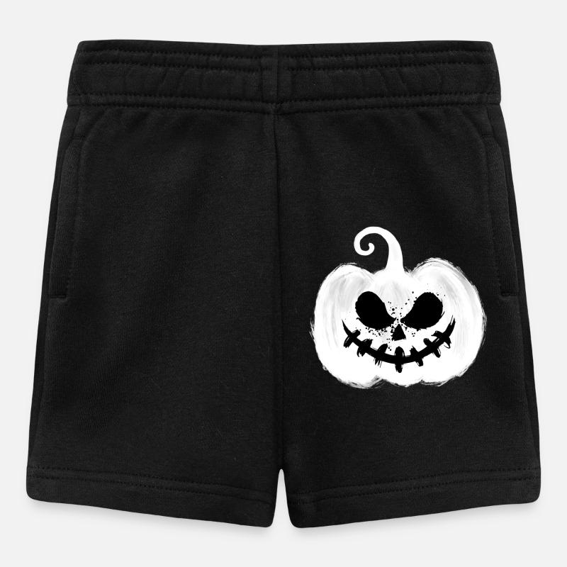 Creepy pumpkin - Baby Shorts - black