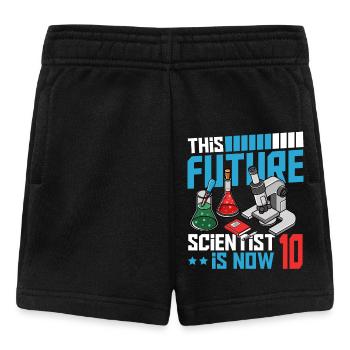 This future scientist is now 10 - Baby Shorts - black - Front