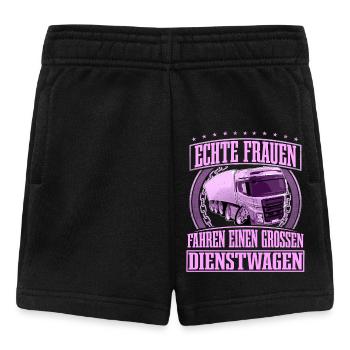 LKW Fahrerin - Baby Shorts - Schwarz - Vorne