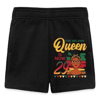 This melanin queen is now 29 years old, 29. - Baby Shorts - black - Front