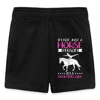 Voltigieren Pferdesport Reitsport Pferde Geschenk - Baby Shorts - Schwarz - Vorne