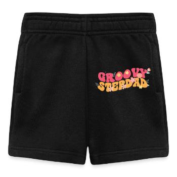 Groovy Stiefvater Garten Pflanze Blumen - Baby Shorts - Schwarz - Vorne