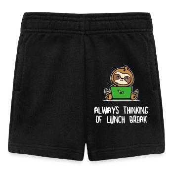 Faultier Faul Tier Statement Vegetarier Säugetier - Baby Shorts - Schwarz - Vorne
