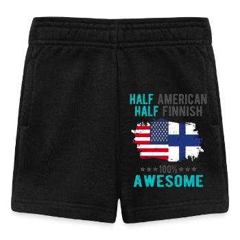 Halb Amerikaner Halb Finne - Baby Shorts - Schwarz - Vorne