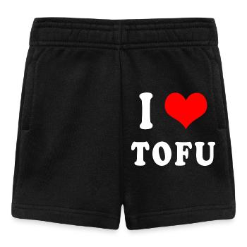 Ich liebe Tofu - Baby Shorts - Schwarz - Vorne