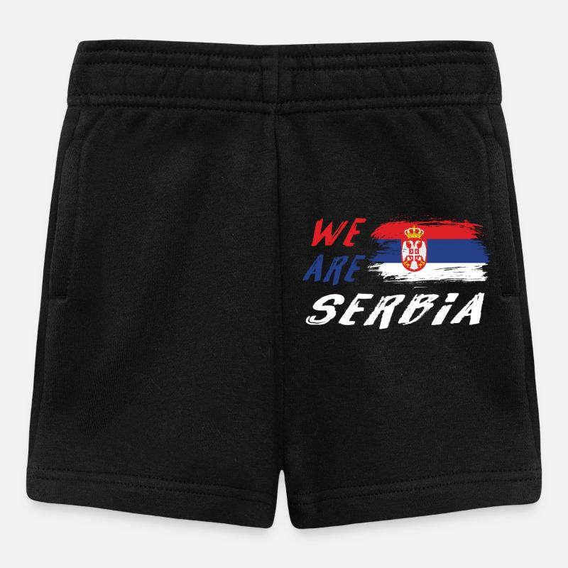 Wir sind Serbien - Baby Shorts - Schwarz