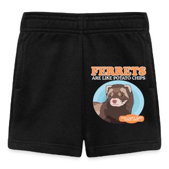 Propriétaire de furet | Cadeau amoureux du furet - Short Bébé - noir - Devant