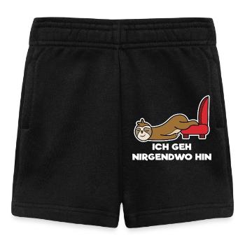 Tier Faul Statement Langschläfer Urwald Faultier - Baby Shorts - Schwarz - Vorne