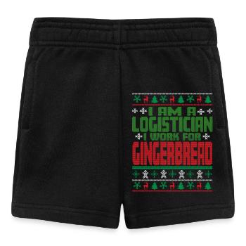 Logistiker Weihnachten Spruch - Baby Shorts - Schwarz - Vorne