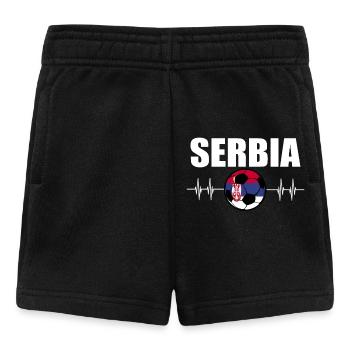 Serbie Football - Short Bébé - noir - Devant