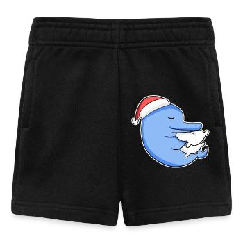 Delfin Weihnachten Schlafen Schlaf Ausschlafen - Baby Shorts - Schwarz - Vorne