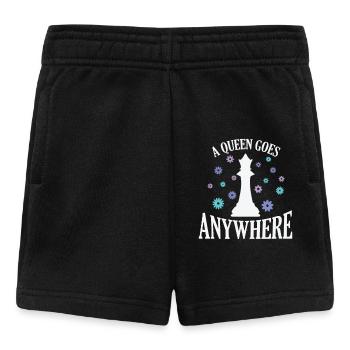 Une reine va n’importe où Casse-tête aux échecs - Short Bébé - noir - Devant