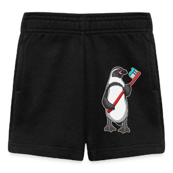 Brosse à dents Pingouin - Short Bébé - noir - Devant