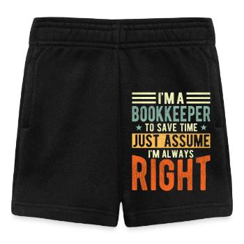 Buchhalter - Baby Shorts - Schwarz - Vorne