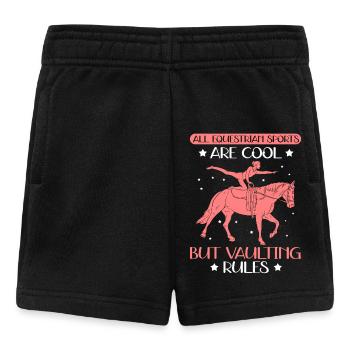 Voltige Sport équestre Sports équestres Cheval Cadeau - Short Bébé - noir - Devant