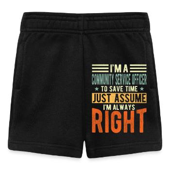 Community Service Officer - Baby Shorts - black - Front